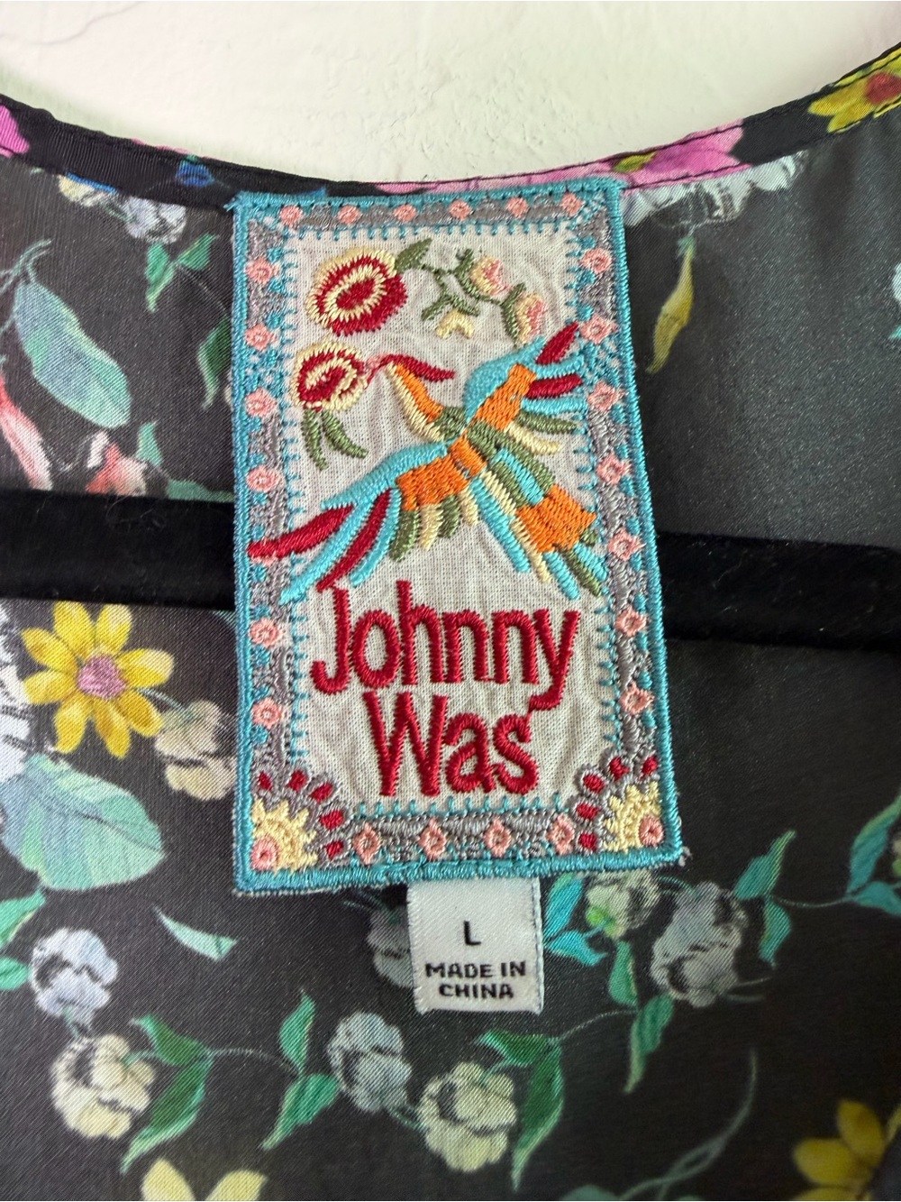 Johnny Was Ella Flower Natania Dress 100% silk size Large - Picture 7 of 11